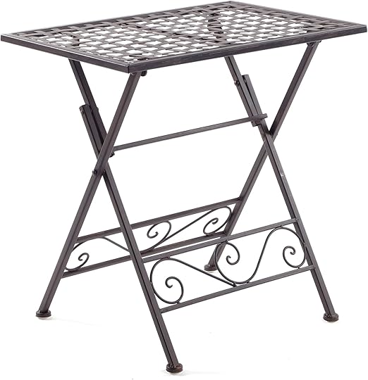 Design Delights Kleiner Beistelltisch Charlotta Rostfarben 50 Cm Klappbar Gartentisch Klapptisch Amazon De Kuche Haushalt