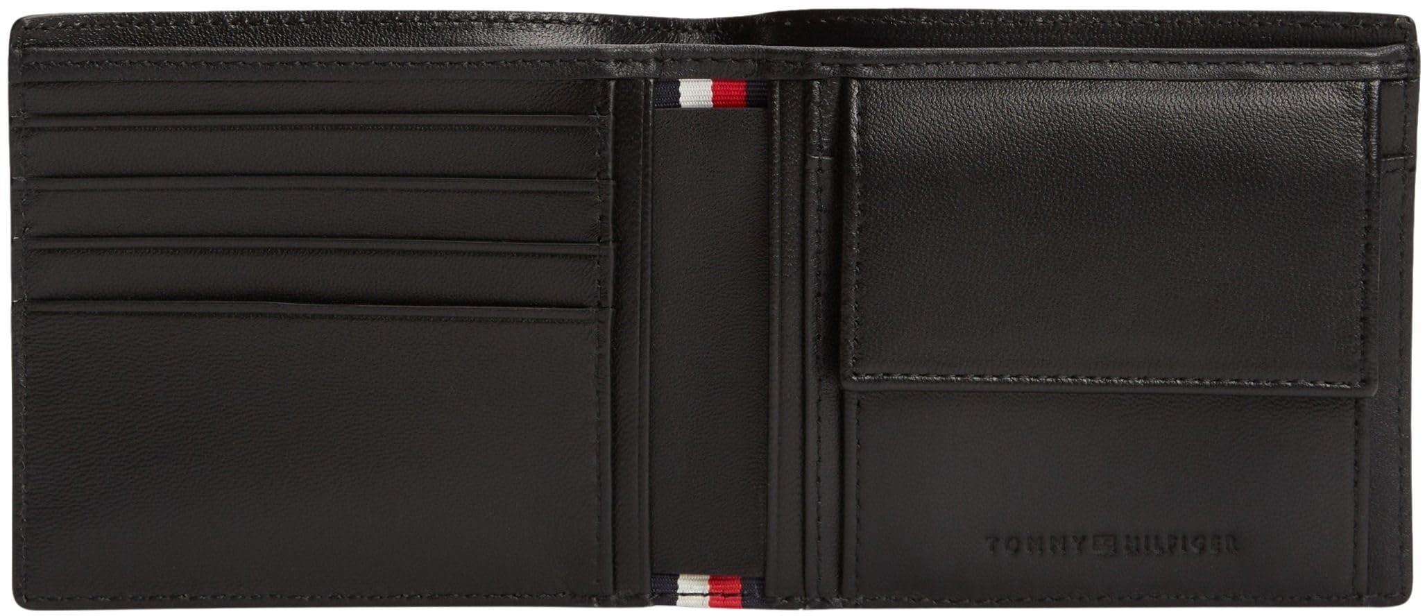 Tommy Hilfiger Herren Geldbeutel Emboss and Coin aus Leder, Schwarz (Black), Einheitsgröße 5