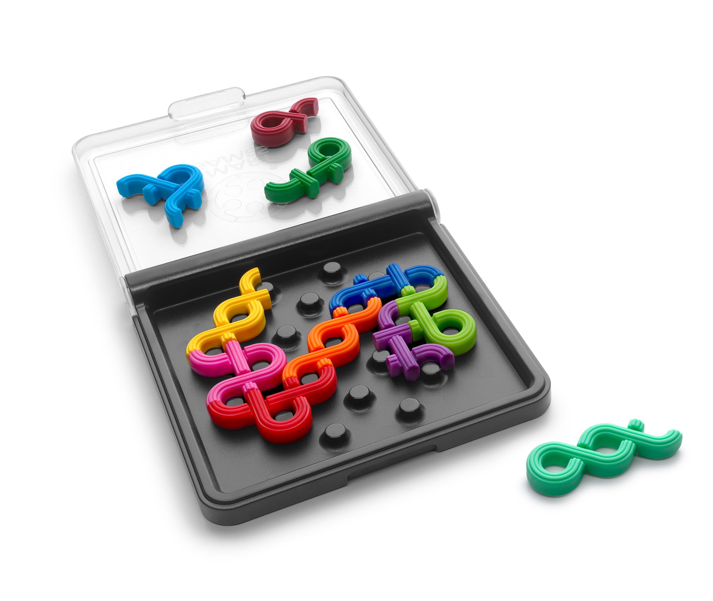 SmartGames IQ Noodles - A Travel Friendly Logic Puzzle for Ages 7 - Adult with 120 Challenges and 2 Play Modes!