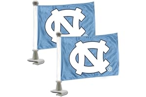 FANMATS 61920 North Carolina Tar Heels Ambassador Car Flags - 2 Pack Mini Auto Flags, 4in X 6in, Perfect for Hood or Trunk