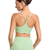 RIOJOY Sports Bras for Women, Racer Back Workout Gym Sports Bra, Thin Strap Sport Bra, Removable Pads Yoga Womens Sport Bras