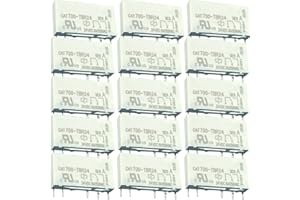 SONZROD 15-Pack CAT700-TBR24 Relay - 24VDC 6A/250VAC 5-Pin - Compatible for Allen-Bradley, Industrial Control Panels, HVAC & Automation Systems