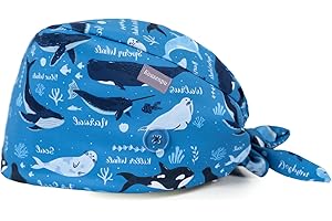 Kousenpu Scrub Caps for Men, Adjustable Surgical Cap, Breathable Medical Hat for Doctors, Nurses & Healthcare Professionals