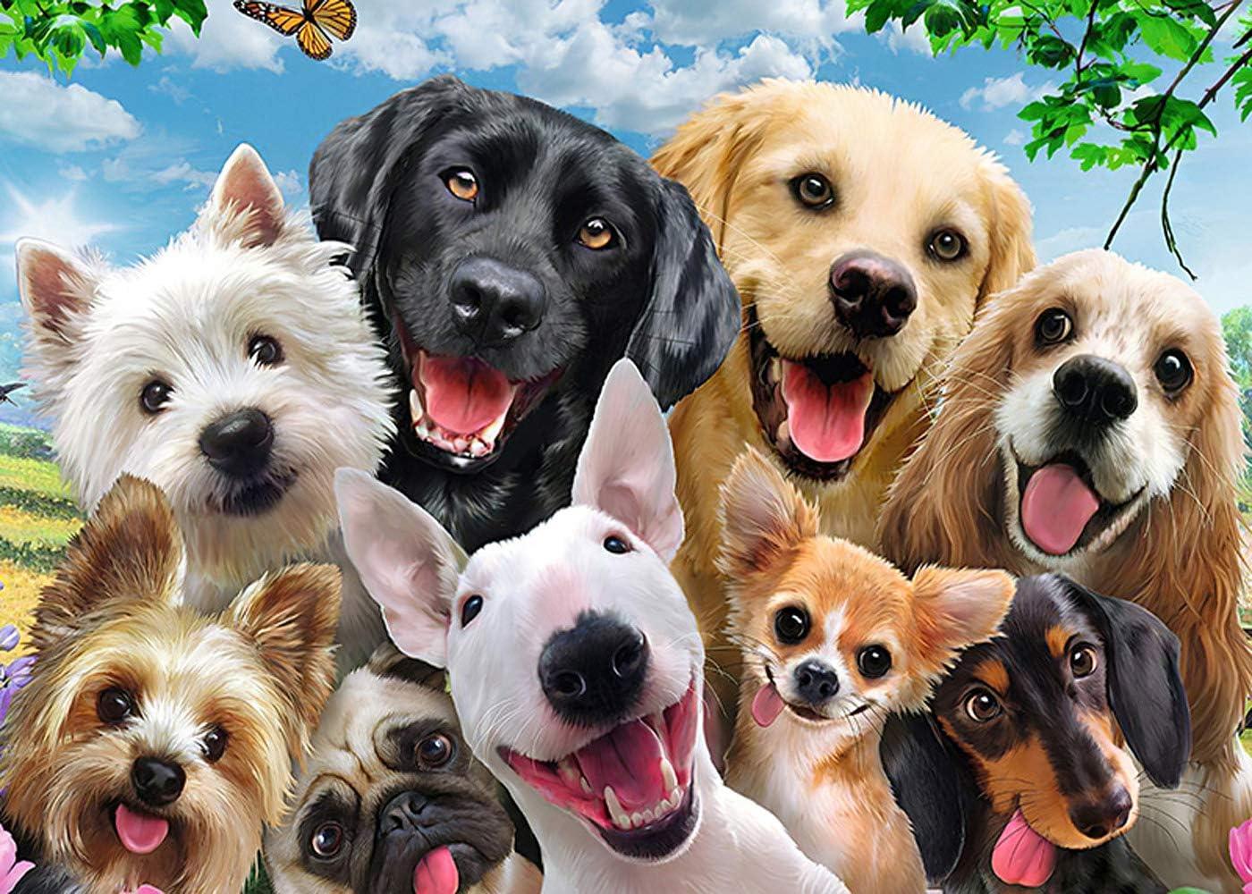1000 Piece Puzzles for Adults, Jigsaw Puzzles Adult Puzzle Novelty Games for Family, Animal Puzzles Toys DIY Gifts Home Decor (Dog)