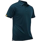 ZITY Men's Golf Shirts Short Sleeve Collared Polo Shirts for Men Moisture Wicking Solid Tennis Shirt