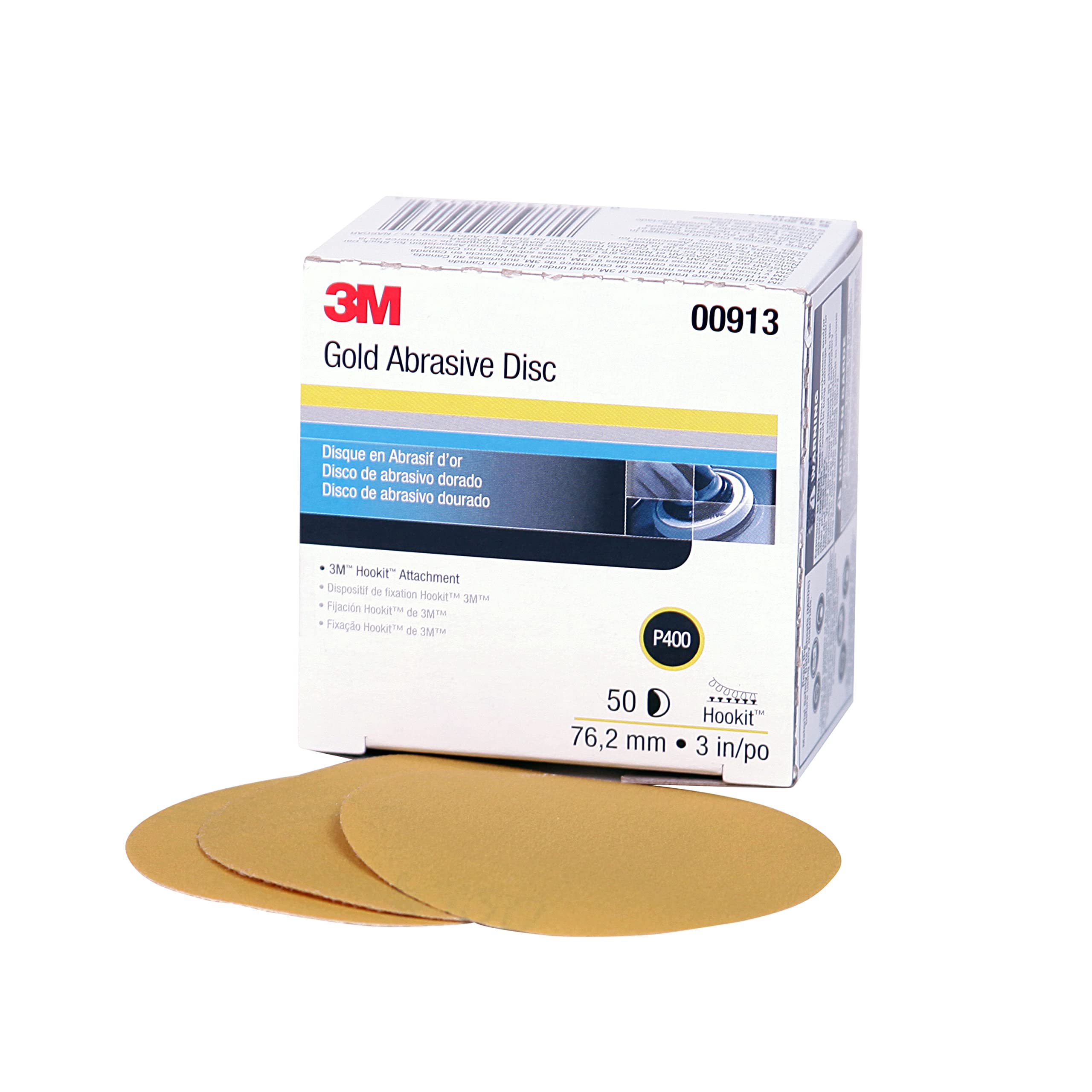 3M Hookit Gold Disc 216U, 00913, 3 in, P400 Grade, 50 Discs, Automotive Abrasive Discs โ image 1