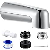 Dreyoo 7 Inch Tub Spout (Universal Fits 1/2" Copper Pipe, 1/2" IPS and 3/4" IPS), Bathroom Bathtub Faucet with Adapters and H