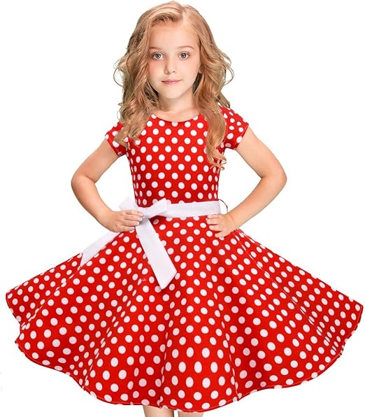 Amazon Com Selina5858 Vintage Polka Dot Swing Girls Dress 1950s