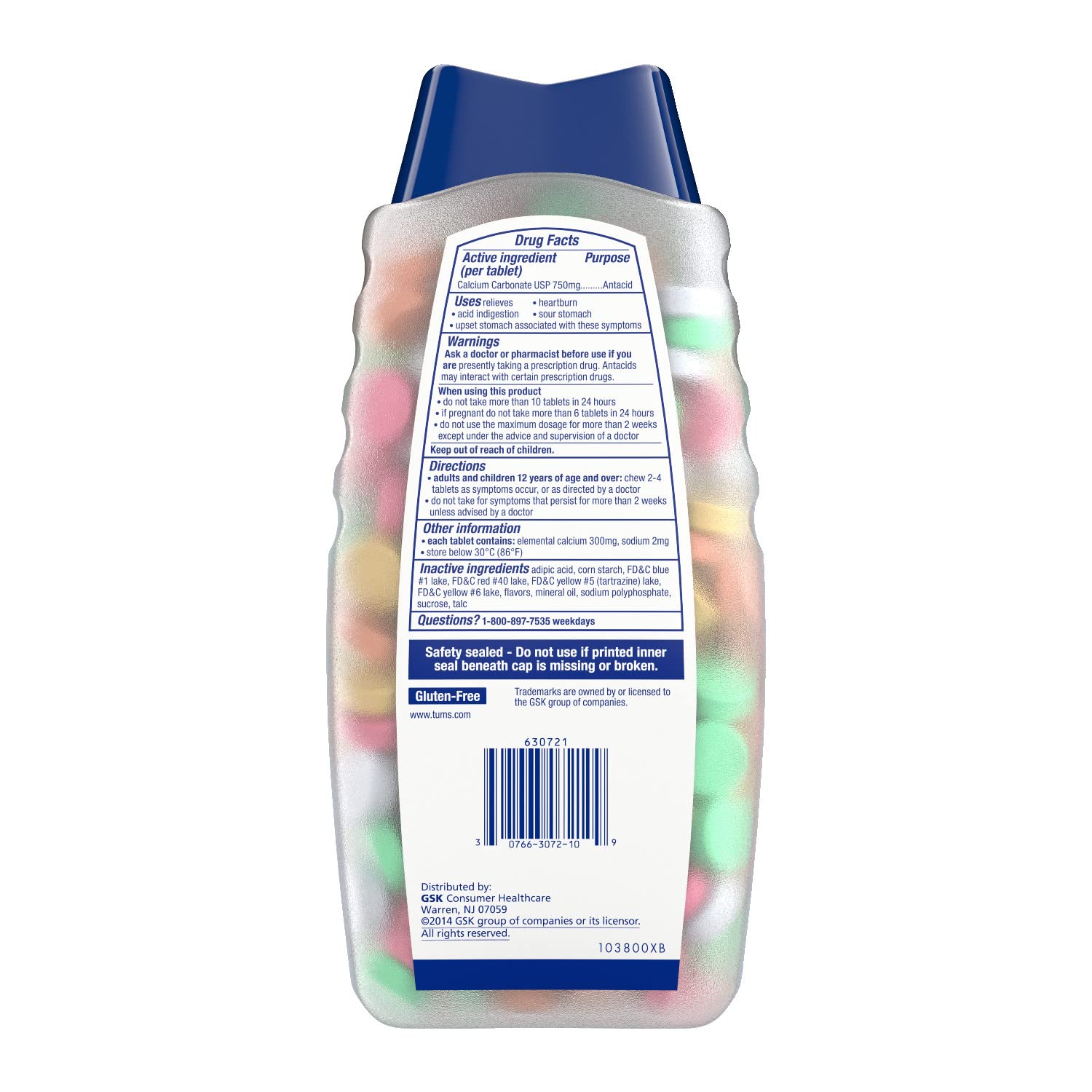 TUMS Chewable Antacid Tablets for Extra Strength Heartburn Relief, Great for a Summer BBQ - Assorted Fruit Flavors - 330 Count