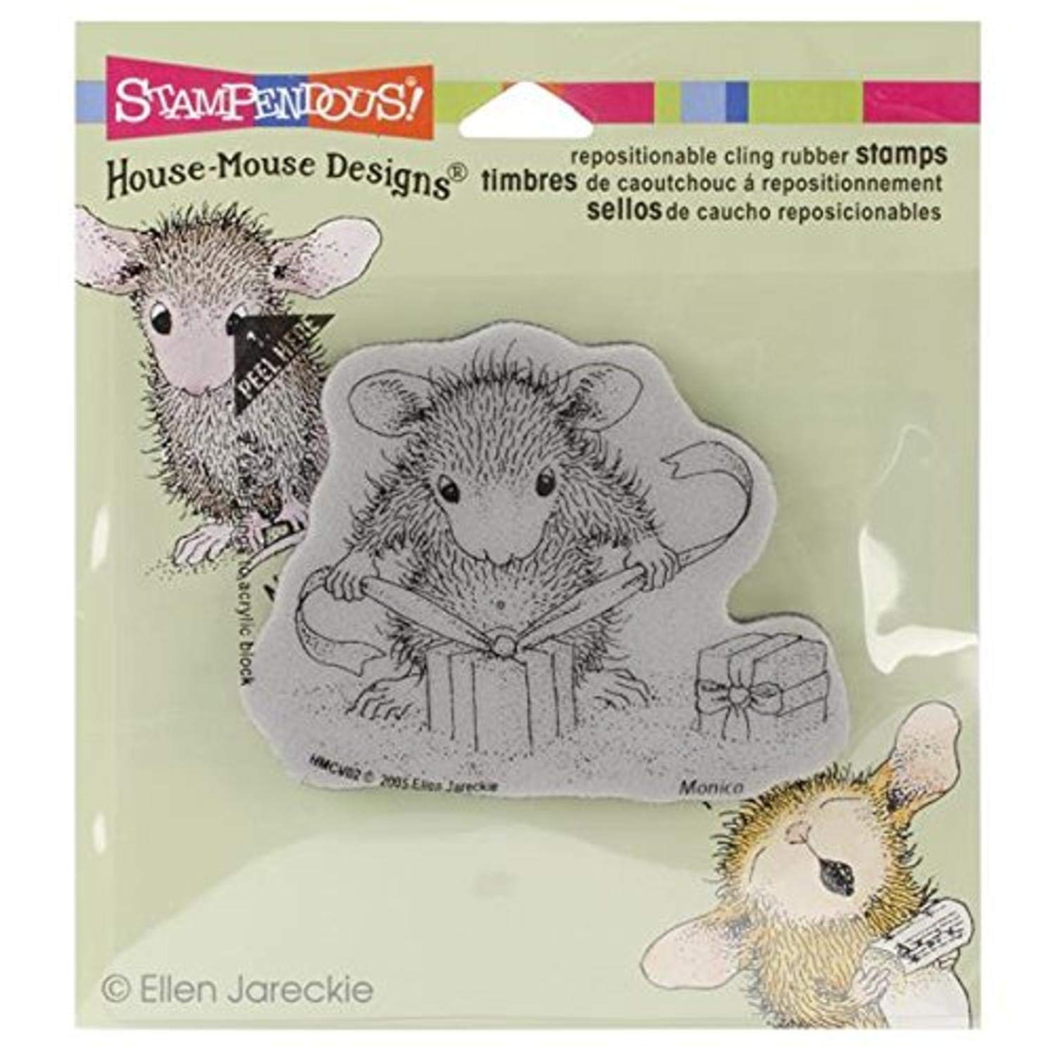 Stampendous House Mouse Cling Stamp 3.5 x 4-inch, Gifts to Tie