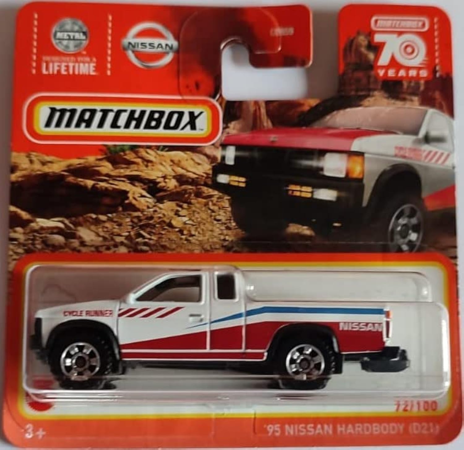 Matchbox '95 Nissan Hardbody (D21) 72/100 Series 2023 White / Red / Blue
