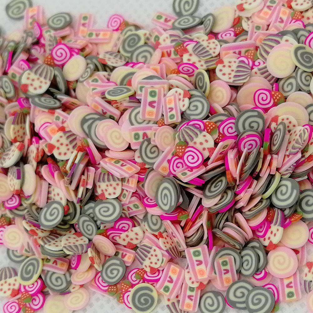 5000pcs 3D Polymer Fimo Slices DIY Nail Art Supplies Charms Slime Making Kit Cellphone Decoration Crafts-1000Pcs/Pack