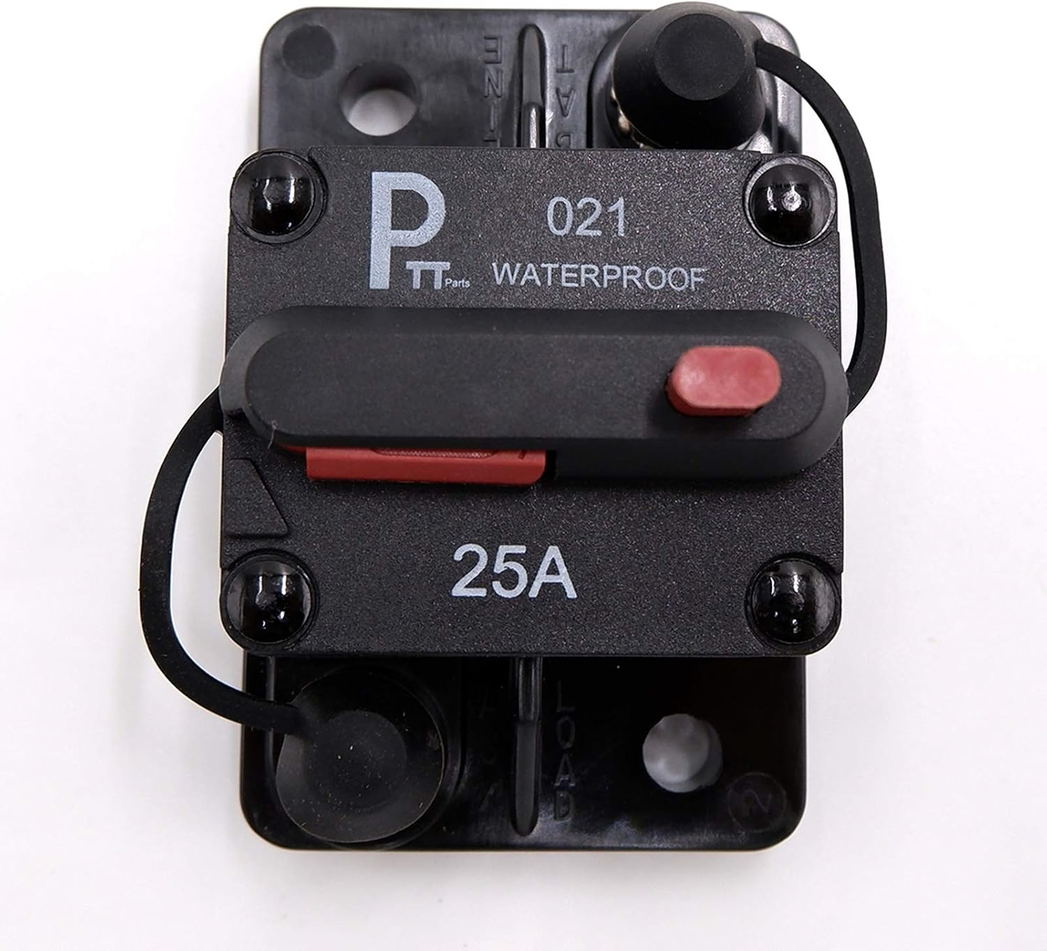 parts PTT 25A IP67 Waterproof Manual Reset Hi-Amp Circuit Breaker 12V-48VDC 1/4'' Stainless Stud Heavy Duty Protection for Car Marine - Image 3