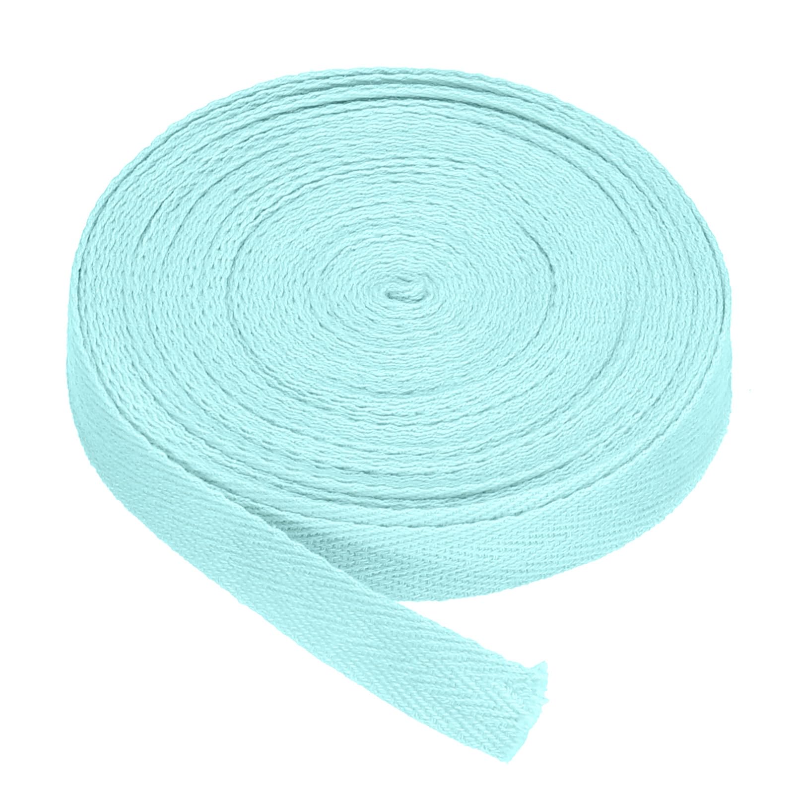 PATIKIL Cotton Twill Tape 15mm(5/8") 9m(10 Yards) Cotton Ribbon Bias Binding Tape Herringbone Webbing Trim for Sewing Gift Wrapping Craft DIY Light Blue