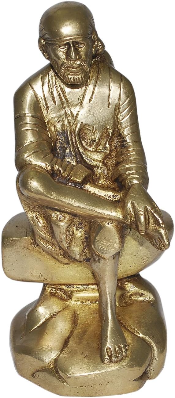 Brass Statue of Indian God Sai Baba