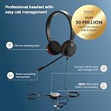 Jabra Evolve 20 Stereo Headset USB C/A Passive Noise Cancellation Black view 2