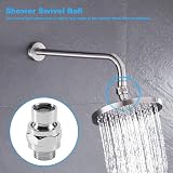 Hausdec Brass Chrome Universal 1/2 Inch Shower Head Swivel Ball Joint view 3