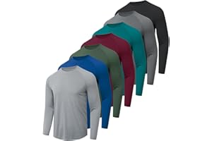 CE' CERDR Men's Long Sleeve Tee Shirt Quick Dry Tshirt - Moisture Wicking Shirt Sun Protection T-Shirt for Fishing Hiking
