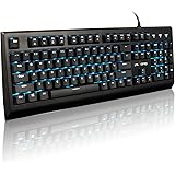 Velocifire VM01 Mechanical Gaming Keyboard with Brown Switches LED Illuminated Backlit Anti-ghosting Keys (Black)