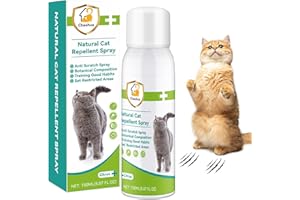 Chaohua Cat Deterrent Spray, Natural Cat Repellent for Indoor & Outdoor Use, Safe Anti-Scratch Furniture Protector, Effective Cat Training Aid Spray for Sofa, Carpet & Door 150ml