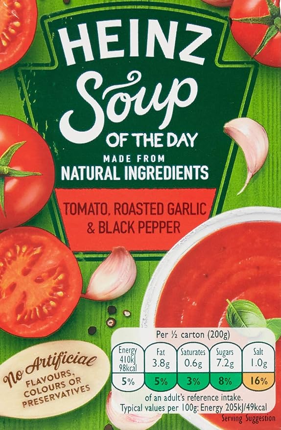 Heinz Soup of the Day Tomato Garlic and Black Pepper Soup, 400 g