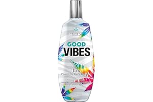 HEMPZ Good Vibes 15X Positively Dark Bronzer - Herbal Moisturizing Self Tanning Lotion for Tanning Beds, Beach, Sun 8.5 Fl OZ