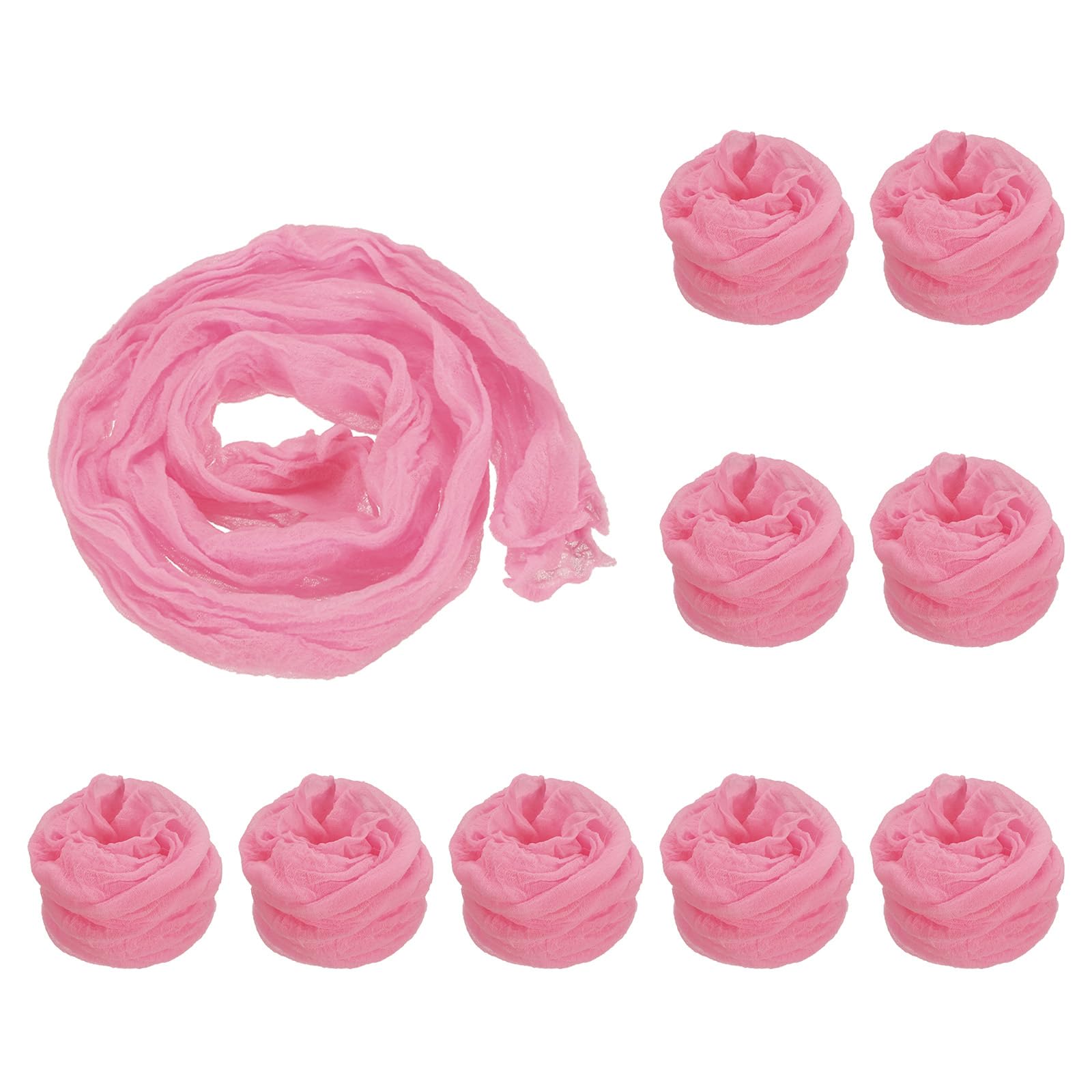 PATIKIL Nylon Stockings DIY Flower, 10Pcs Stocking Flower Fabric Material Tensile Silk Stocking Flowers for DIY Flower Making Wedding Crafts Home Decoration, Coral Pink