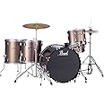 Pearl Roadshow Drum Set 5-Piece Complete Kit with Cymbals and Stands, Bronze Metallic (RS525WFC/C707)