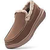 FitVille Extra Wide Men Slippers Slip-on House Slipper Non Slip Orthopedic Winter Shoes for Flat Feet Indoor & Outdoor