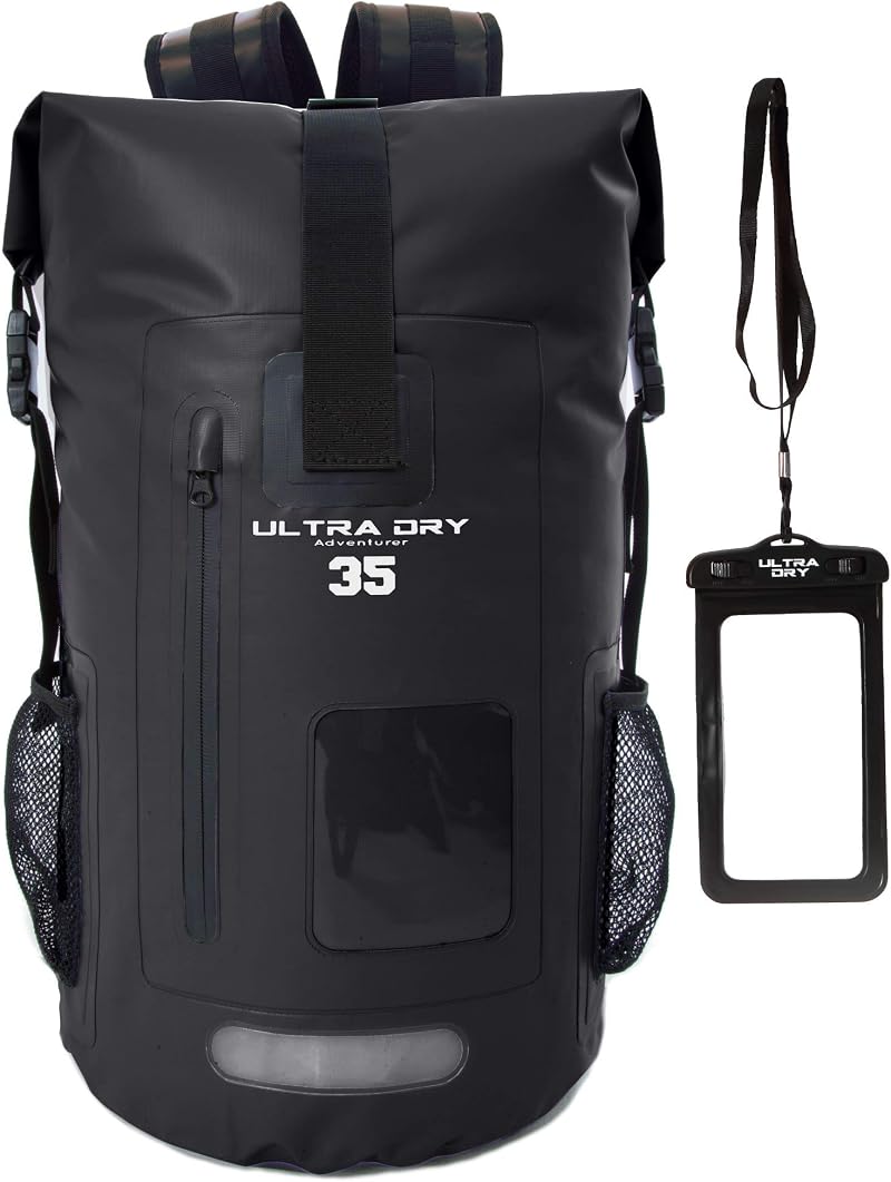 Ultra Dry Adventurer Premium 35L Waterproof Dry Bag Backpack Black
