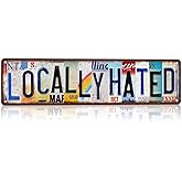 CHCdecor Vintage Locally Hated Street Sign Wall Decor Metal Tin Signs for Bar Home Bedroom Garage,16x4 Inch Aluminium