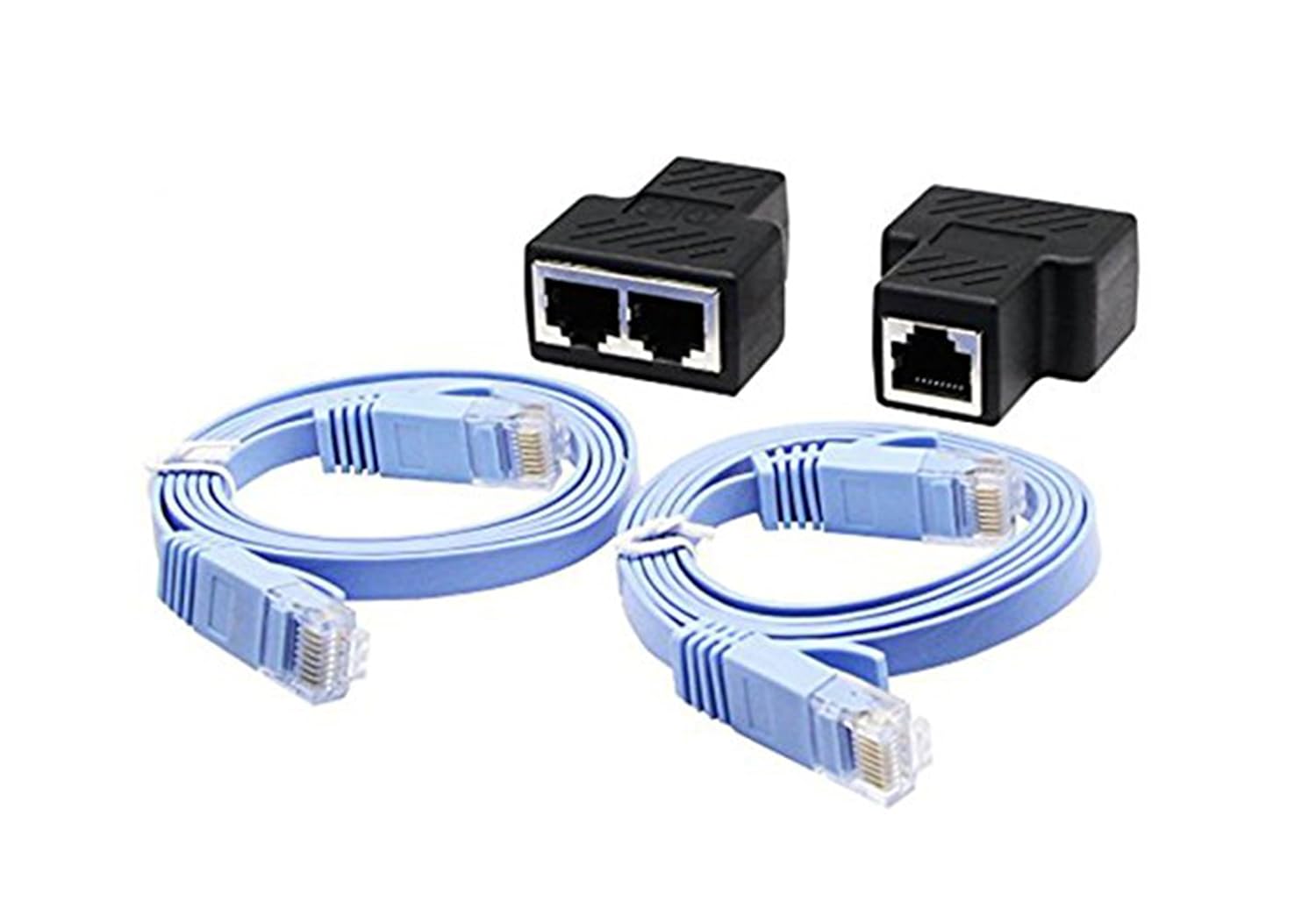 RJ45 Splitter Adapter,SinLoon Cable Splitter Cat5 Cat5e Cat6 1