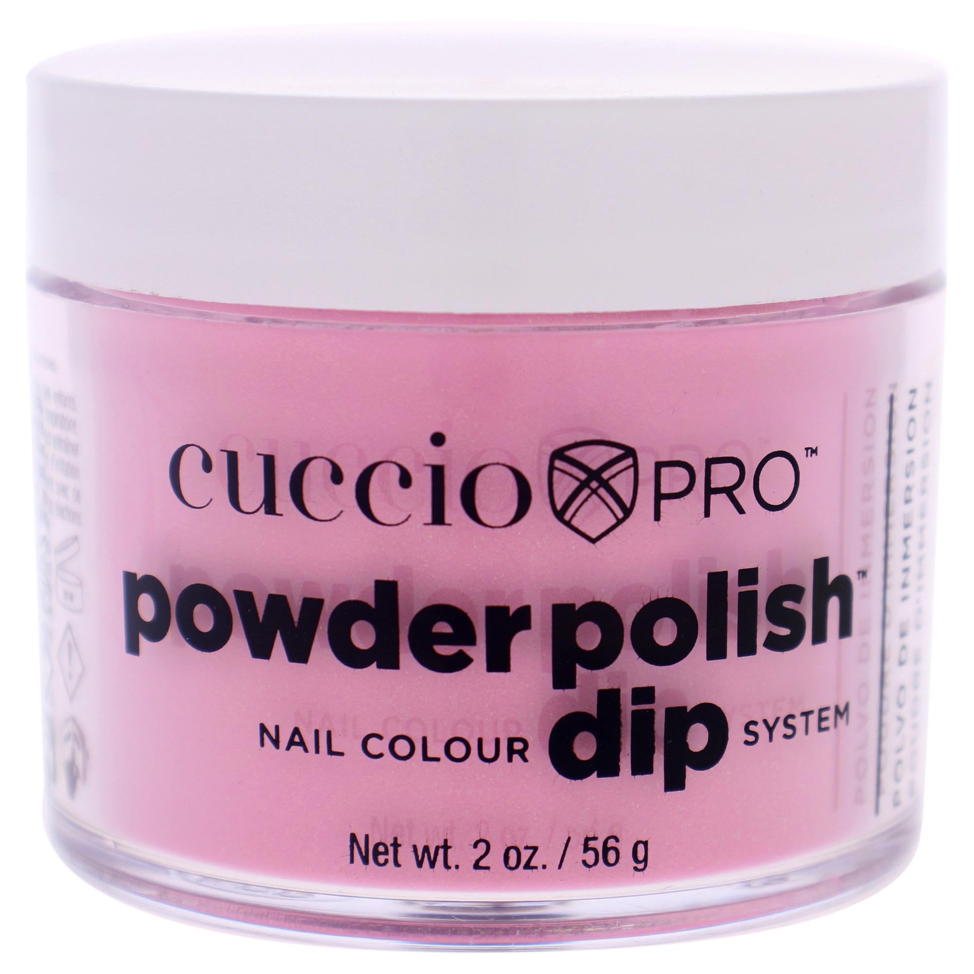 Cuccio - Pro Powder Polish Nail Colour Dip System - Bright Pink with Gold Mica - for Women - Nail Powder - 2 oz