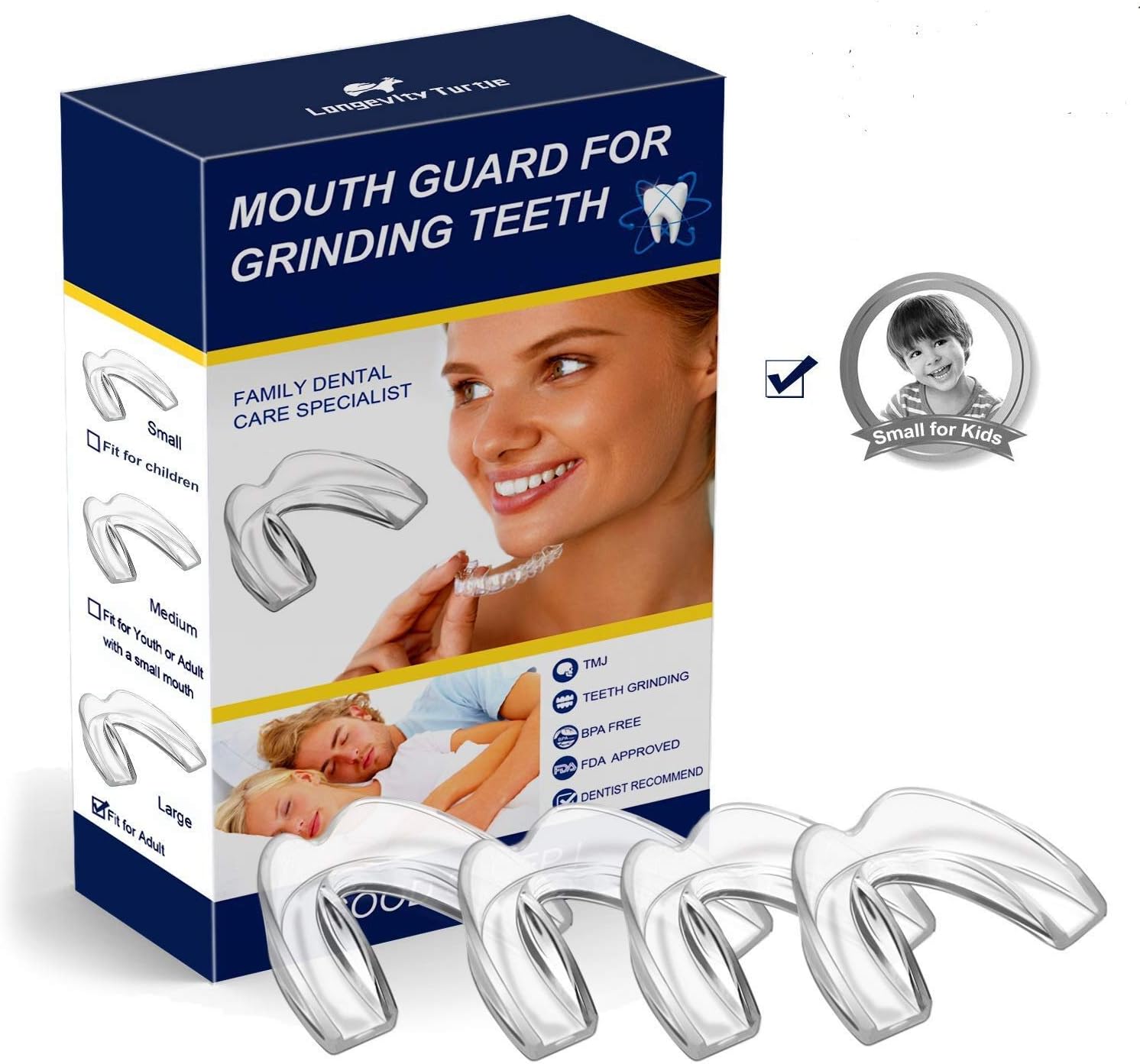 Moldable Small Size Night Mouthguard for Kids, Set of 4 BPA Free