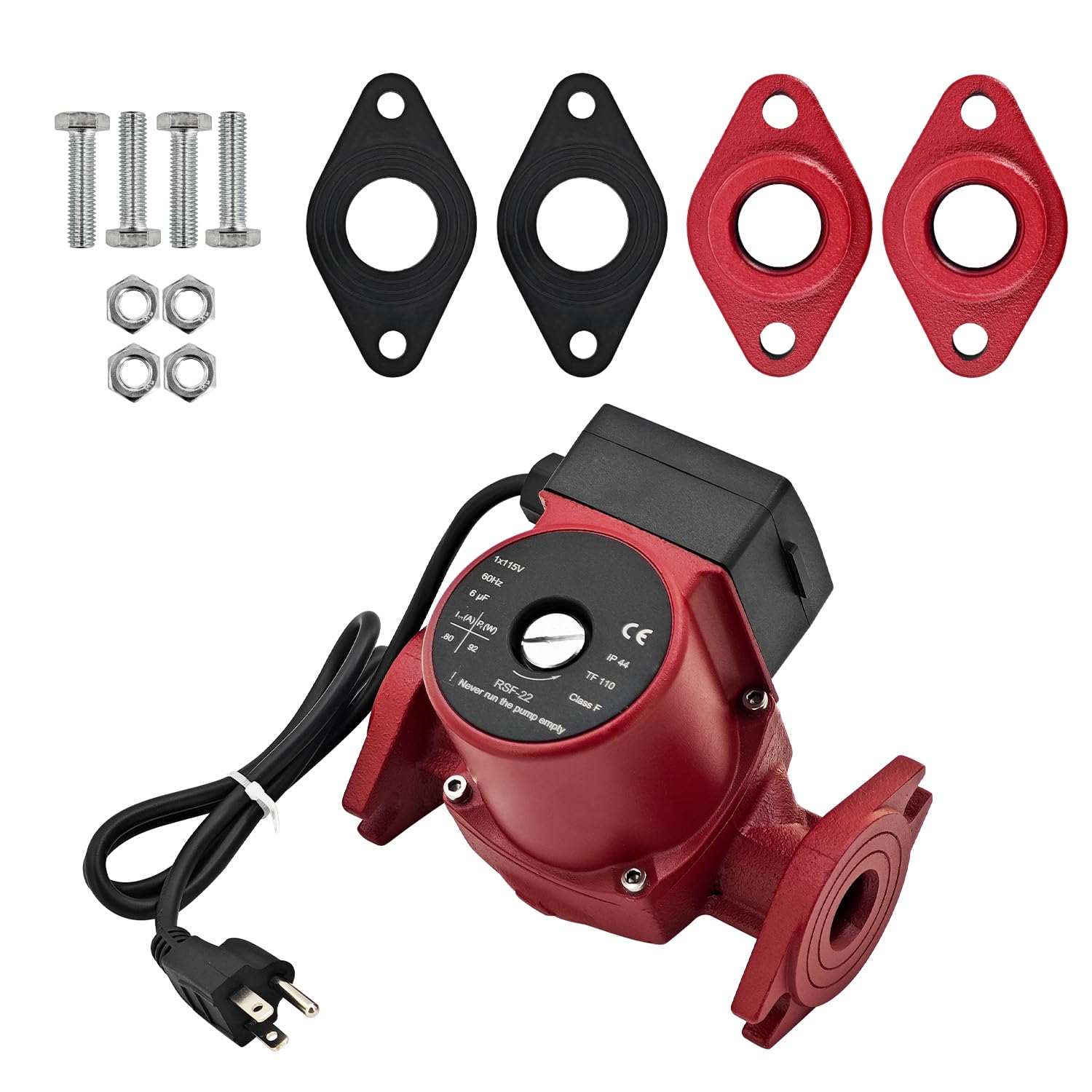 Photo 1 of Quenpenge 1/25 HP 115V Single Speed Cast Iron Hot Water Circulation Pump Compatible with Bell & Gossett NBF-22 103252LF Circulator Pump