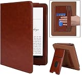 MMK Kindle Paperwhite Case 7/6.8 inch Premium PU Leather Smart Cover Brown view 1