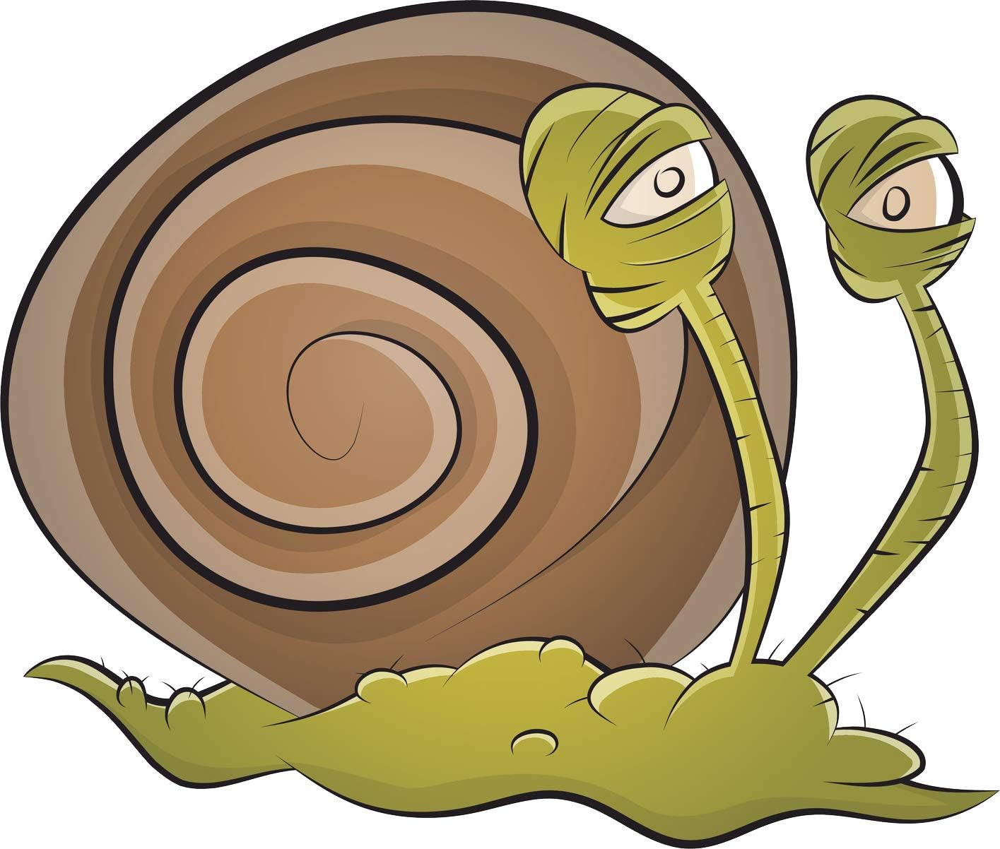 Amazon Com Gross Tired Sad Sick Limp Green Snail Cartoon Vinyl Sticker 12 Tall Automotive