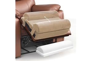 PYURIFAI Recliner Cushion - Recliner Chair Cushion with Removable Semi-Cylinder for Superior Support, Adjustable Cushion for Recliner Chair, Recliner Leg Rest Cushion with 2 Straps,Light Coffee