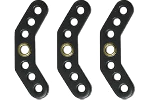 WHYHKJ 3pcs Black Leather Bow Yoke with Metal Grommet Bow Sling Strap Leather Yoke Bracket Mount for Compound Bow Wrist Sling