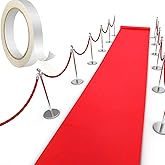 Shappy Red Carpet Runner Rug for Party 55gsm Thickness with 1 Piece Carpet Tape for Wedding Christmas Xmas Christmas Outdoor Accessories, Wedding Party Hallway Rug(2.6 x 30 Feet)