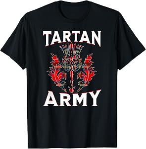 Scottish Tartan s Tartan Army s Thistle Emblem T-Shirt