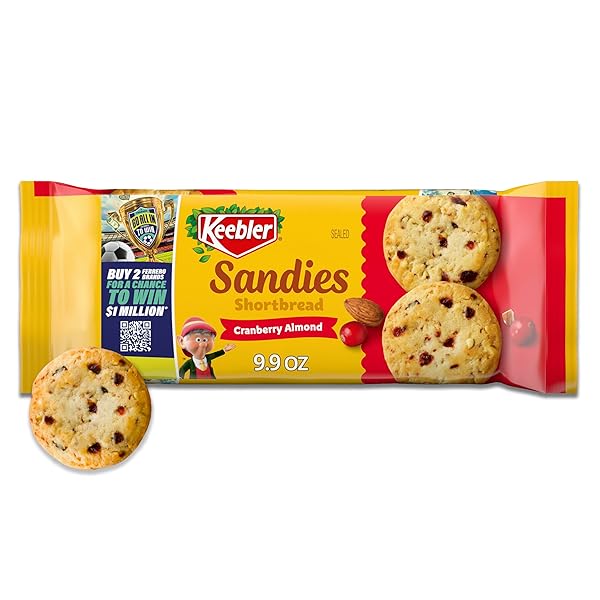 KEEBLER SANDIES SHORTBREAD, CRANBERRY ALMOND, 9.9OZ