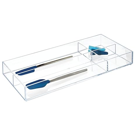 Interdesign Clarity Kitchen Drawer Organizer For Silverware