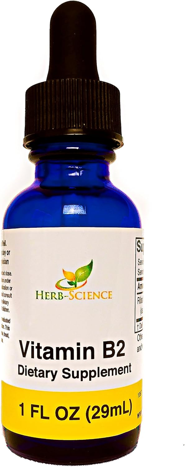 Liquid Vitamin B2 Riboflavin Drops, AlcoholFree Liquid Extract Support