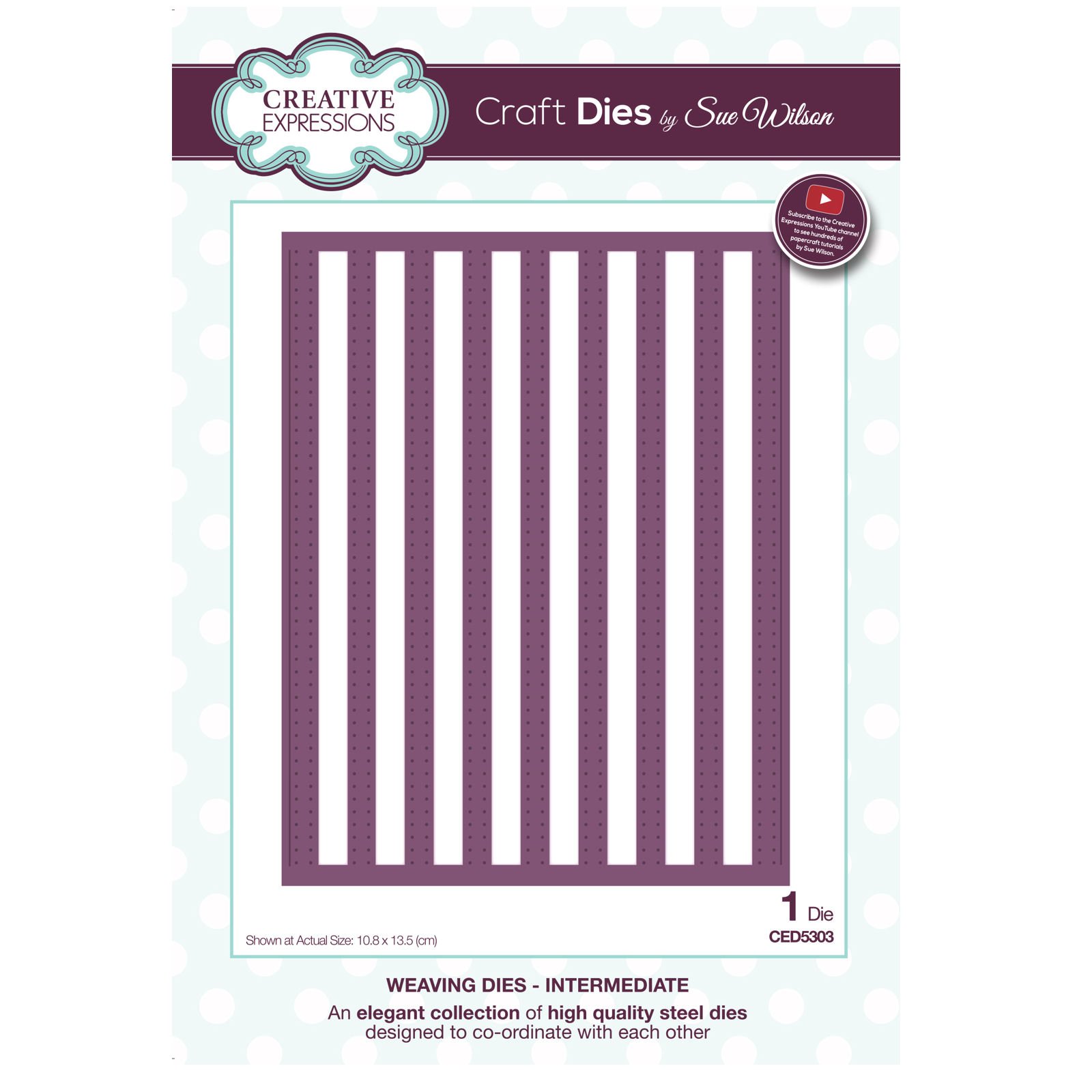 Weaving Collection Intermediate Craft Die, Metal, 27.5 x 18 x 0.8 cm, Silver