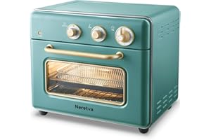 Neretva [21 QT& 6-in-1] Toaster Oven & Air Fryer, Compact Toaster Ovens Countertop with 5 Slices 150...