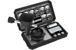 MAXUS Digital Milligram Scale 50g/0.001g with Calibration Weight, Reloading Scale with Powder Trickler Accessories
