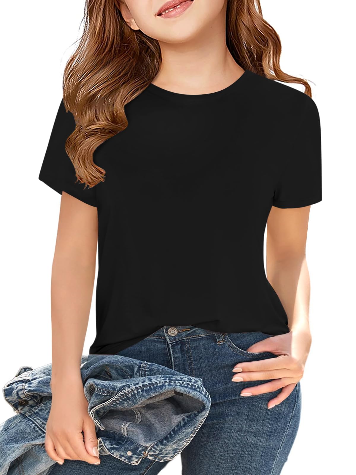 Girls Short Sleeve T Shirts Kids Summer Tops