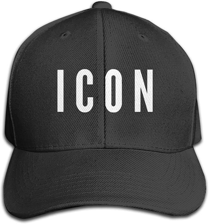 black icon cap