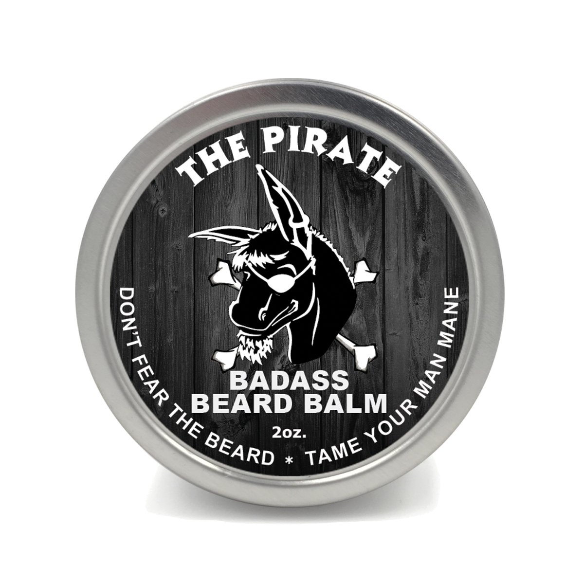 Badass Beard Care Beard Balm - The Pirate Scent, 2 Ounce - All Natural Ingredients, Keeps Beard and Mustache Full, Soft and Healthy, Reduce Itchy and Flaky Skin, Promote Healthy Growth